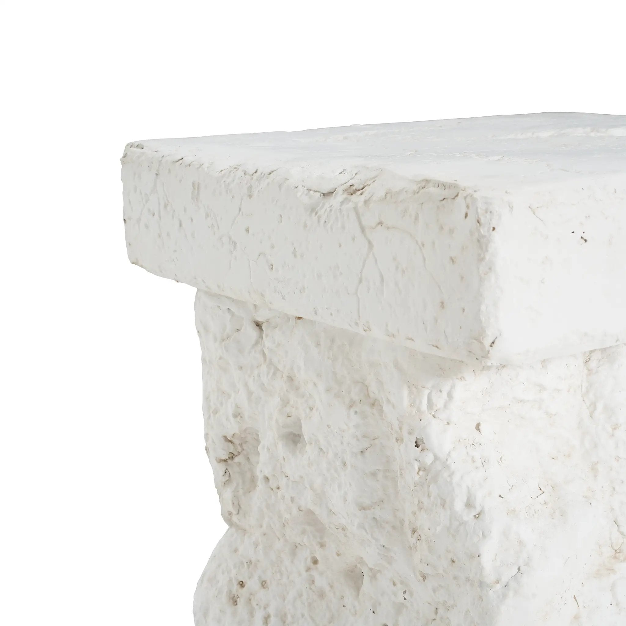 Talia Outdoor Patio Modern Artistry MGO Side Table, White by HouseOfZazla