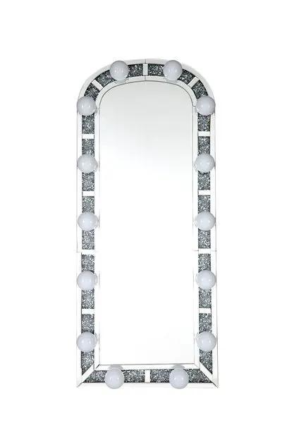 Noralie - Floor Mirror - Mirrored & Faux Diamonds by Unique Piece Furniture