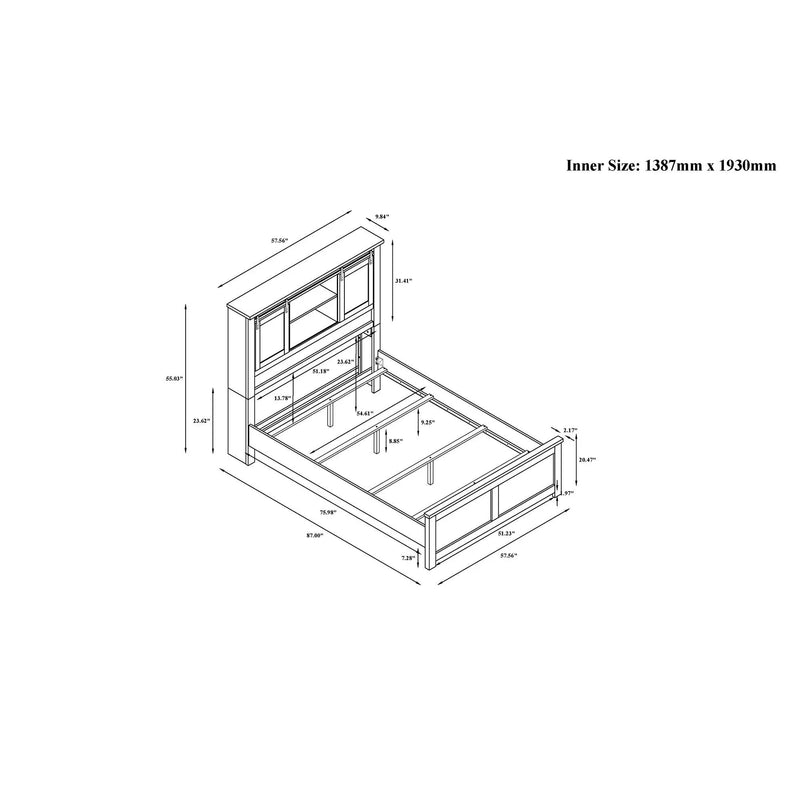 Avery - Bed With Bookcase Headboard by Unique Piece Furniture
