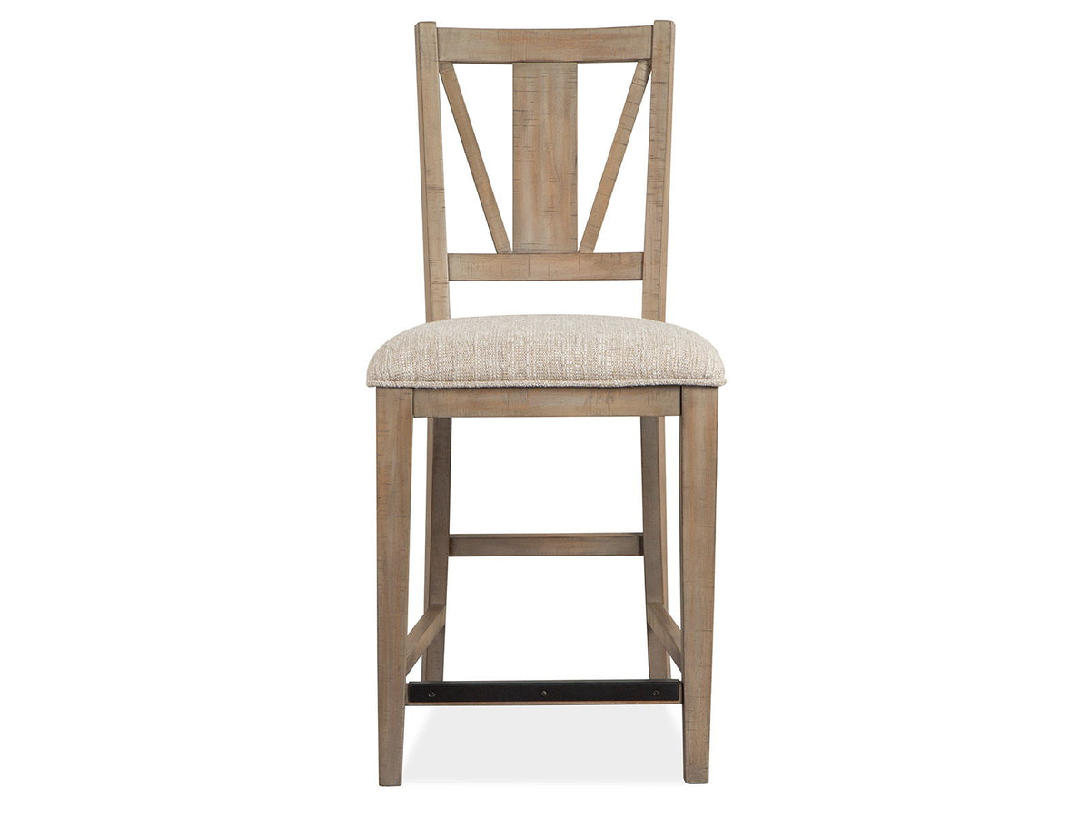 Paxton Place - Counter Chair With Upholstered Seat (Set of 2) - Dovetail Gray, photo 5 of 7