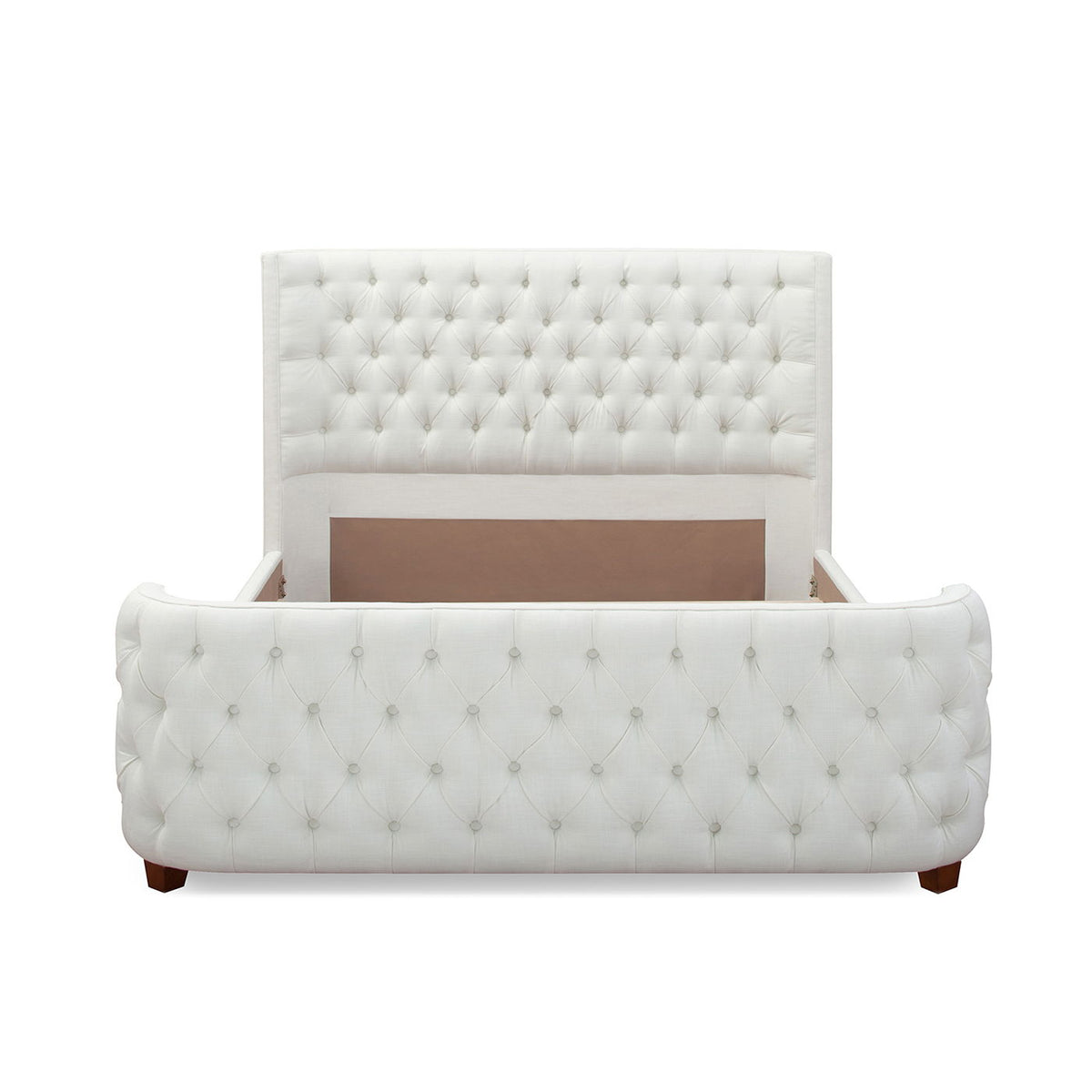 Tufted Panel Bed with Wingback Headboard and Footboard - Multiple Colors, photo 40 of 40