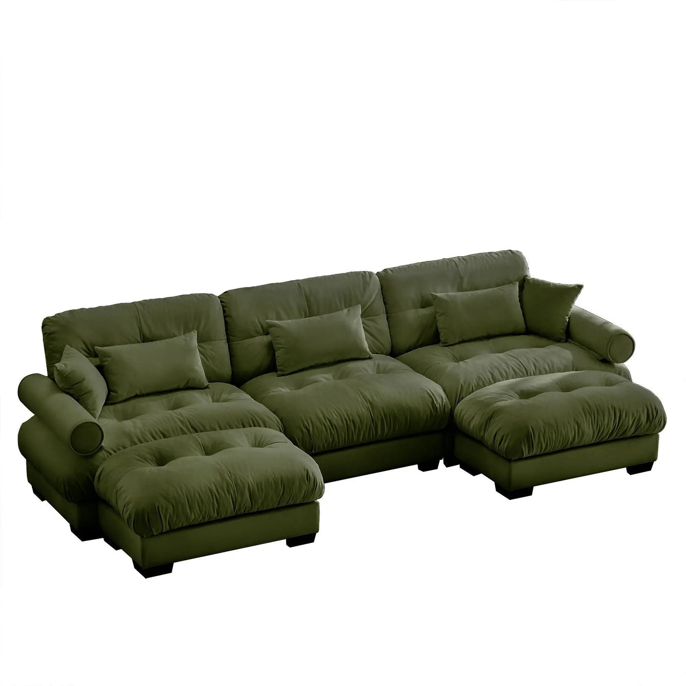 Super Comfort Oversized Modular Sectional Sofa With Movable Ottoman by HouseOfZazla