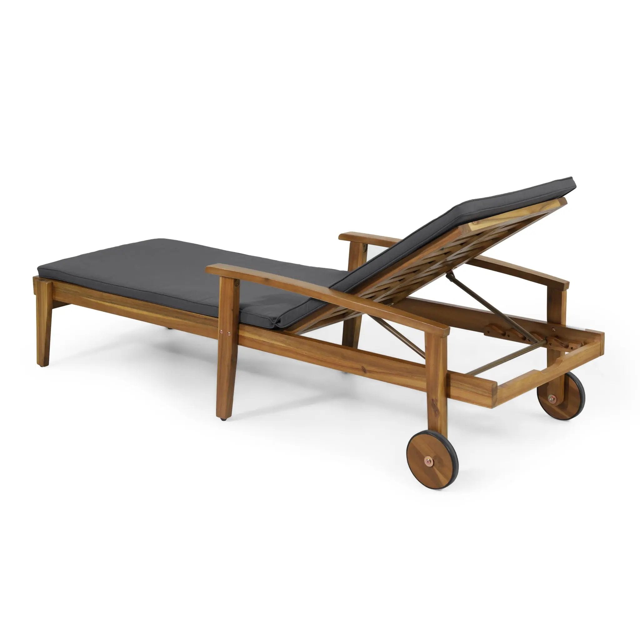 Jason Chaise Lounge Adjustable Acacia Wood Outdoor Furniture by HouseOfZazla
