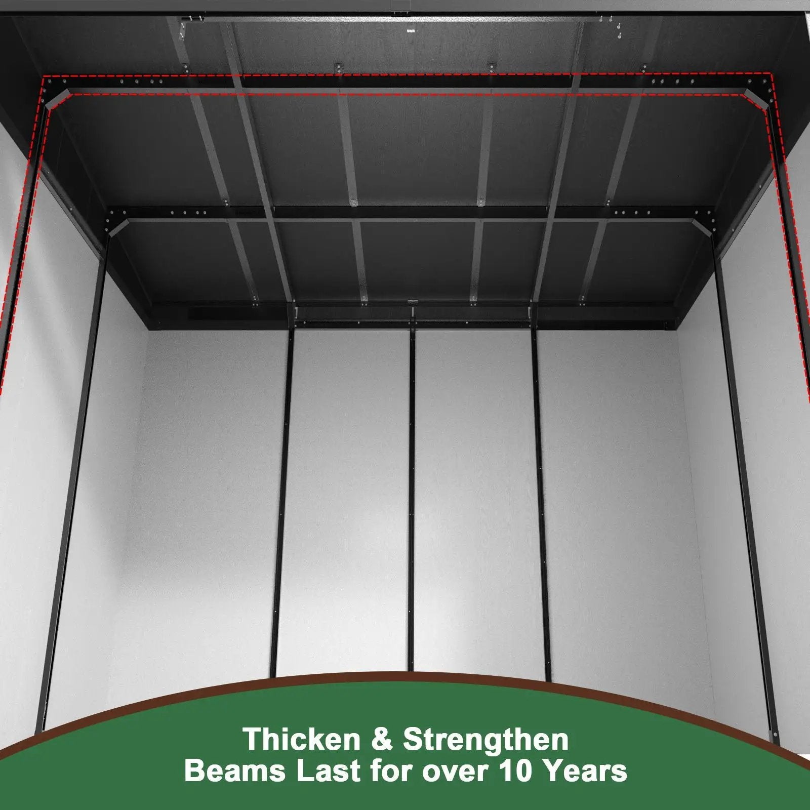 10 Ft. W X 7 Ft. D Plastic Storage Shed With Floor - Black / Gray by HouseOfZazla