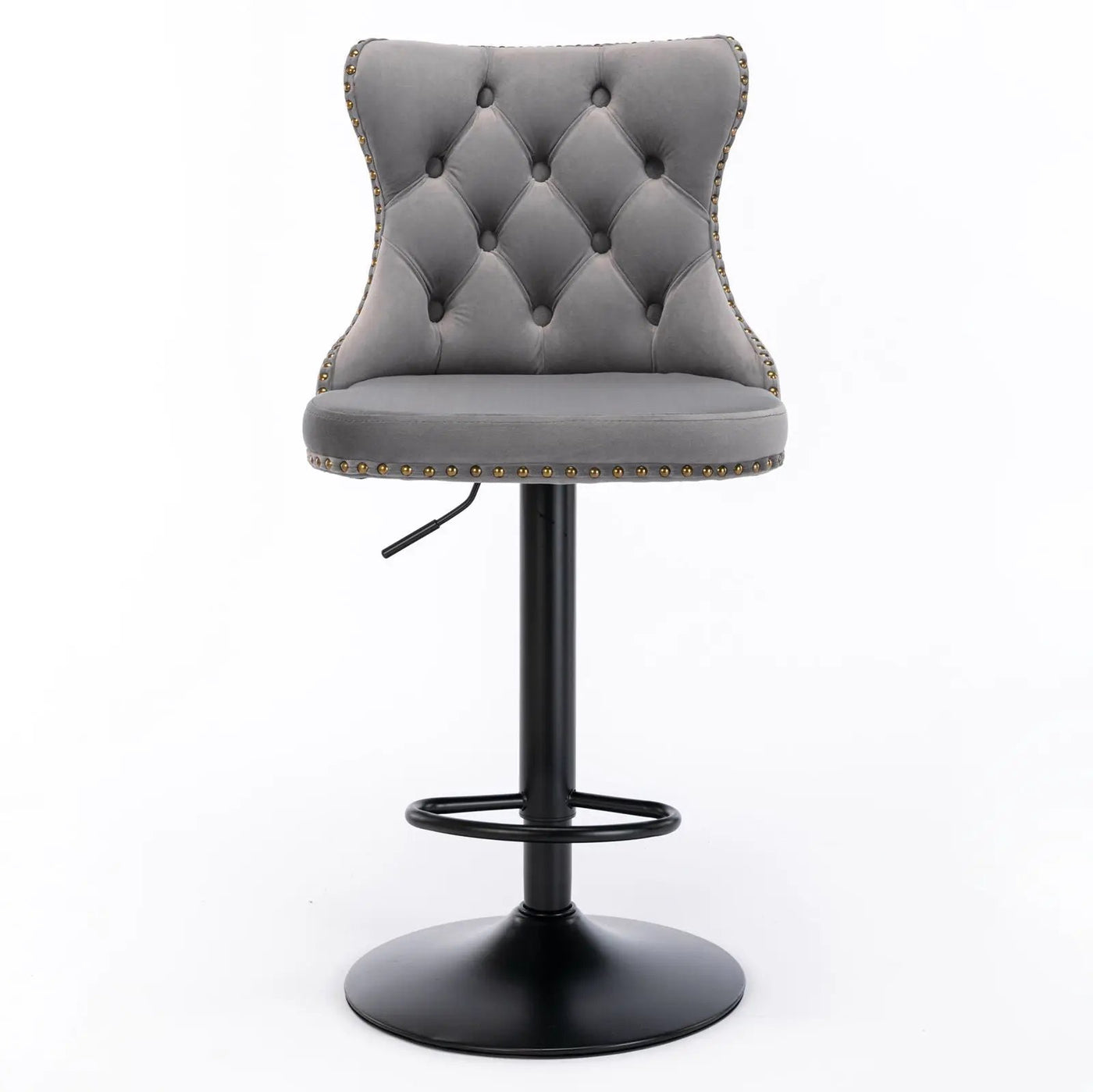 Swivel Barstools Adjusatble Seat Height, Modern Upholstered Bar Stools With Backs Comfortable Tufted For Home Pub And Kitchen Island (Set of 2) by Unique Piece Furniture