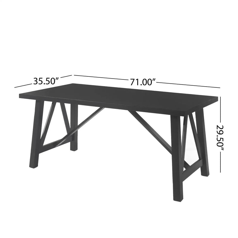 Farmhouse Style Dining Table With Wood-Like Top by HouseOfZazla