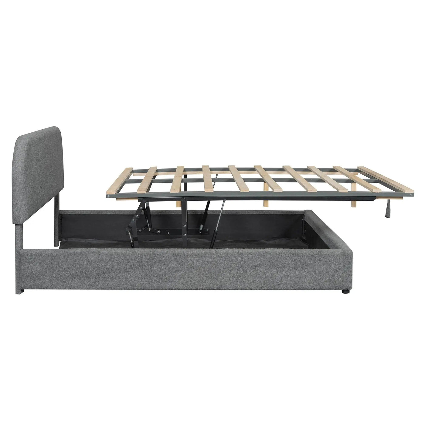 Upholstered Platform Bed With Hydraulic Storage System by HouseOfZazla