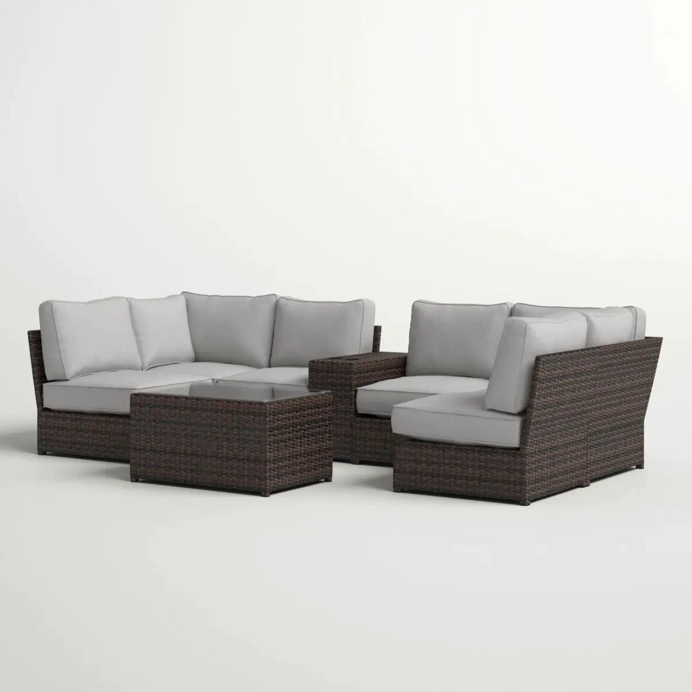 Stylish Modular Wicker Patio Seating Group by HouseOfZazla