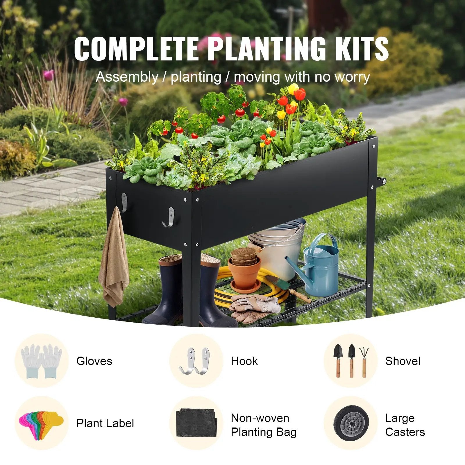 Raised Garden Bed - Elevated Metal Planter Box by HouseOfZazla