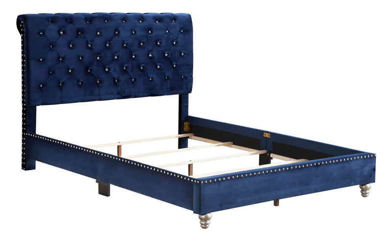 Elegant Transitional Upholstered Bed by HouseOfZazla