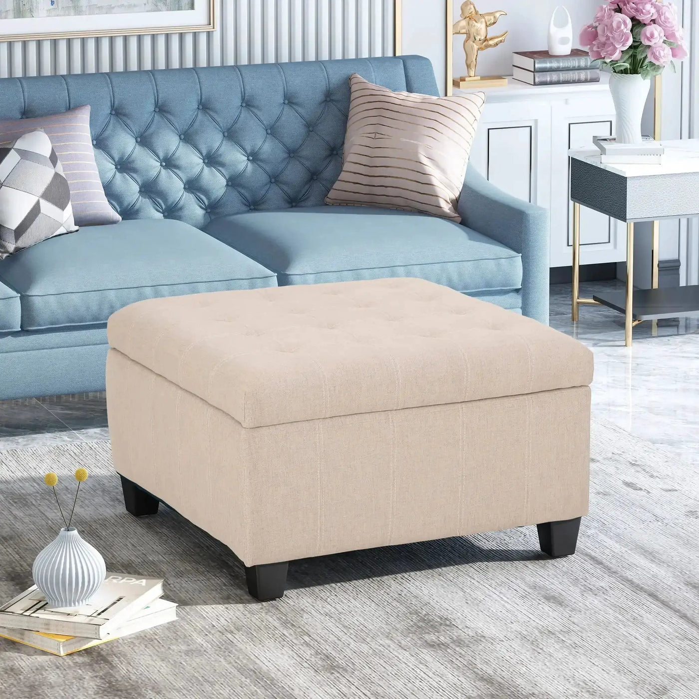 Isabella - Contemporary Ottoman With Storage by HouseOfZazla