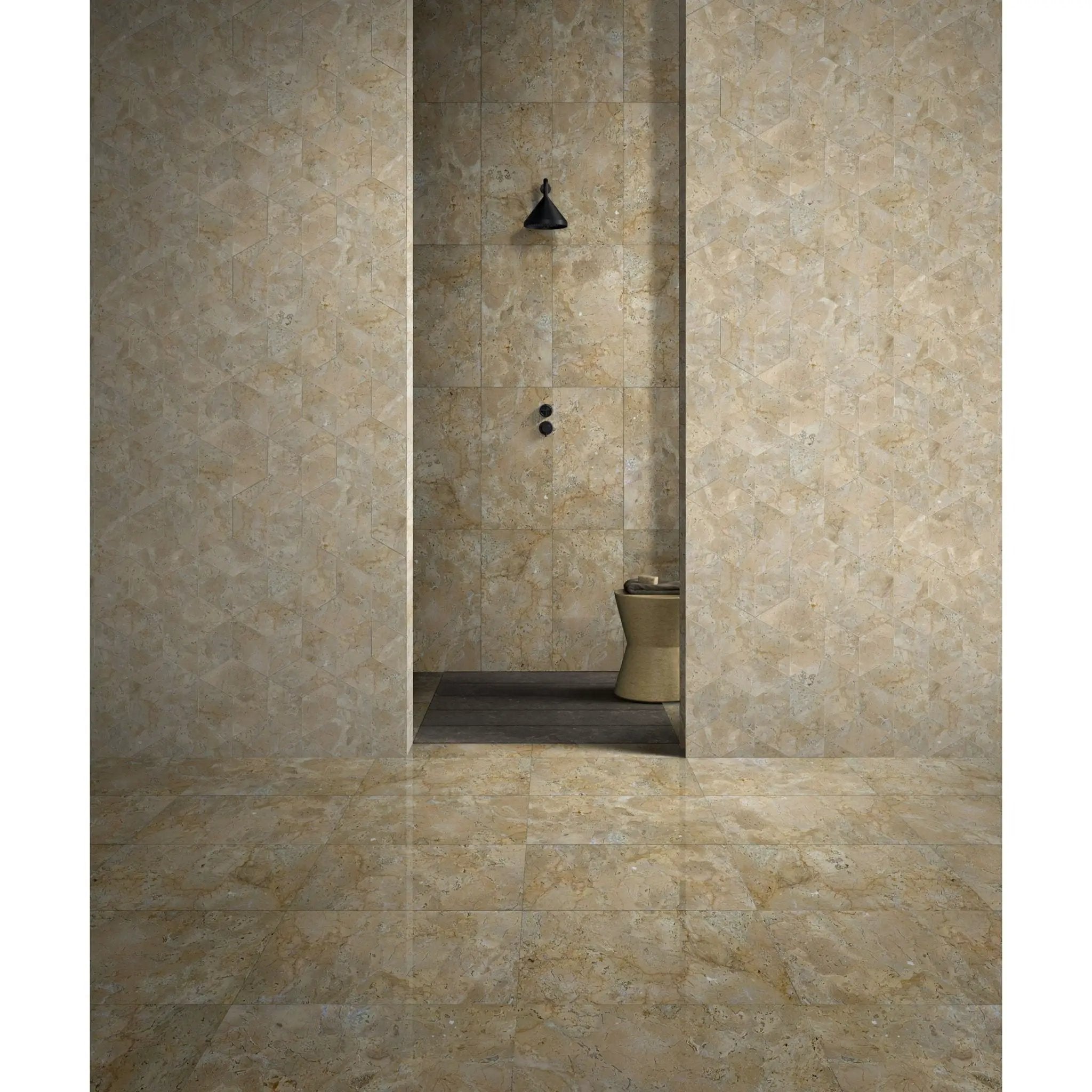 Hexagon Natural Marble Polished Tile For Wall And Floor (Set of 12) by HouseOfZazla