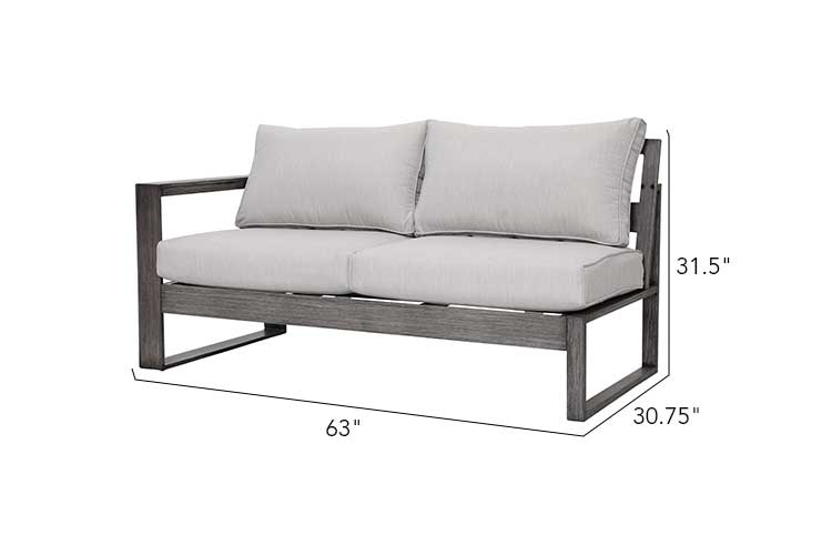 Walsh 4-Piece Aluminum Firepit Sofa Set, photo 5 of 18