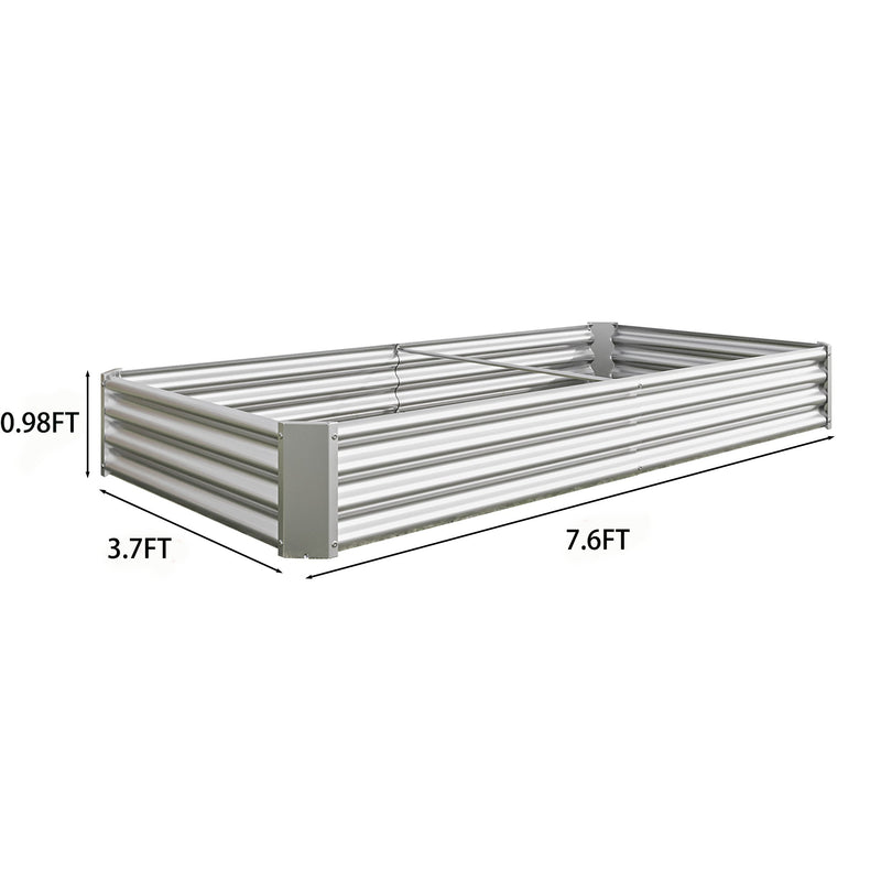 Raised Garden Bed Kit - Metal 7.6x3.7x0.98 ft by HouseOfZazla