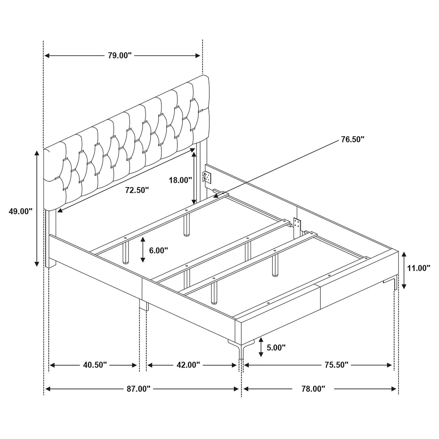 Lexie - Tufted Panel Bed by HouseOfZazla