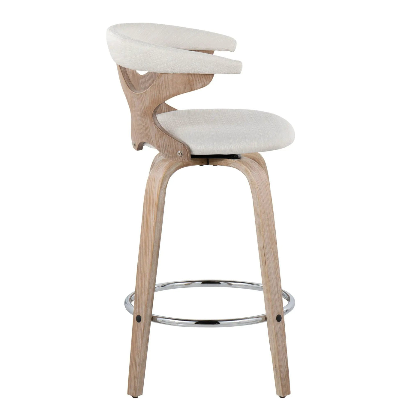 Gardenia - Mid Century Modern Fixed Height Counter Stool With Swivel (Set of 2) by HouseOfZazla
