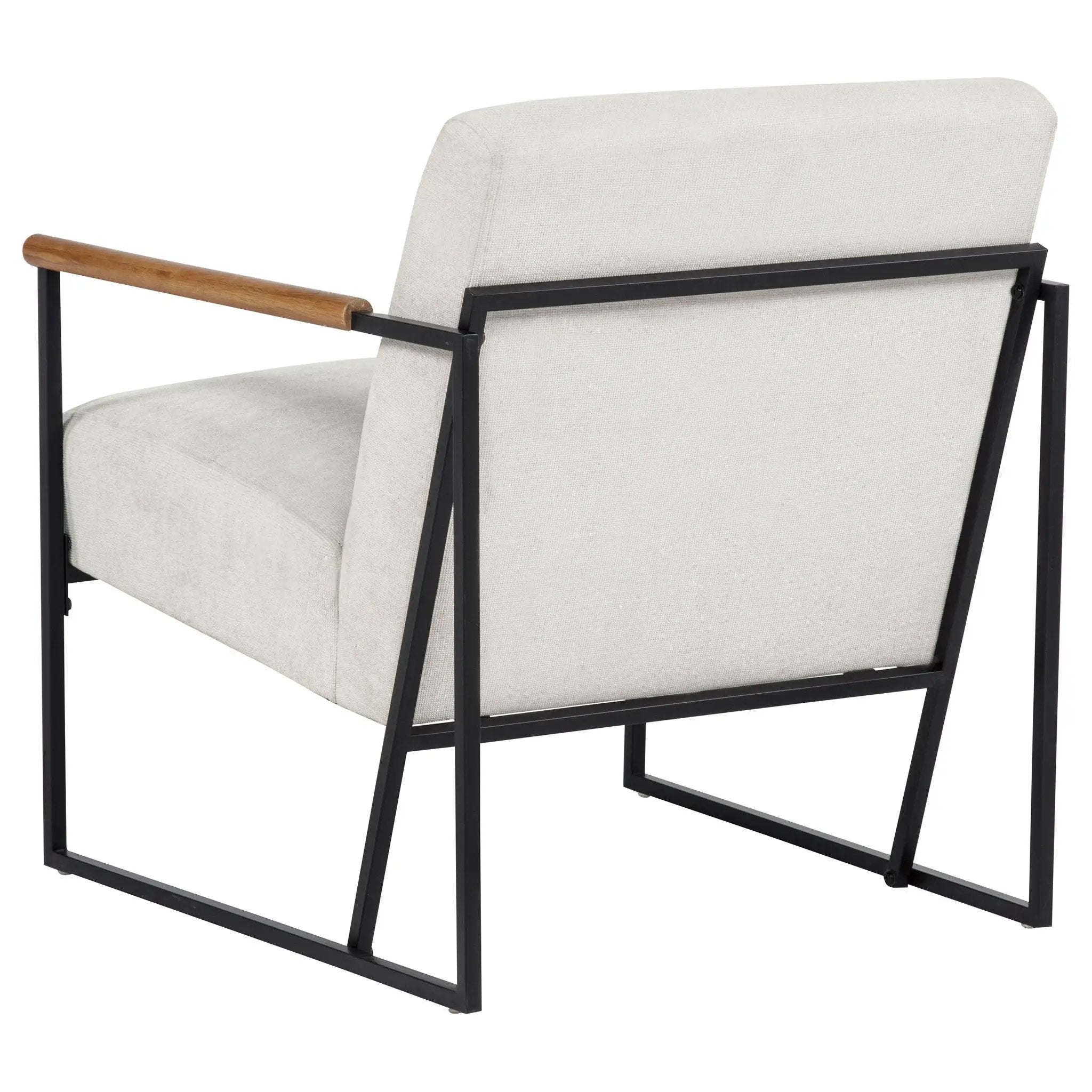 Monsen Fabric Upholstered Metal Frame Accent Chair Ivory by Unique Piece Furniture
