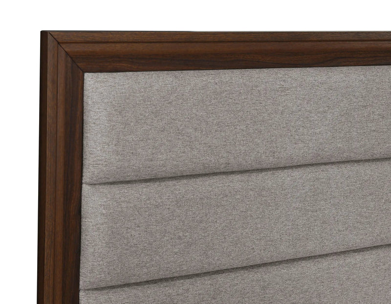 Welsley 50-inch Upholstered Queen Bed Walnut by Unique Piece Furniture