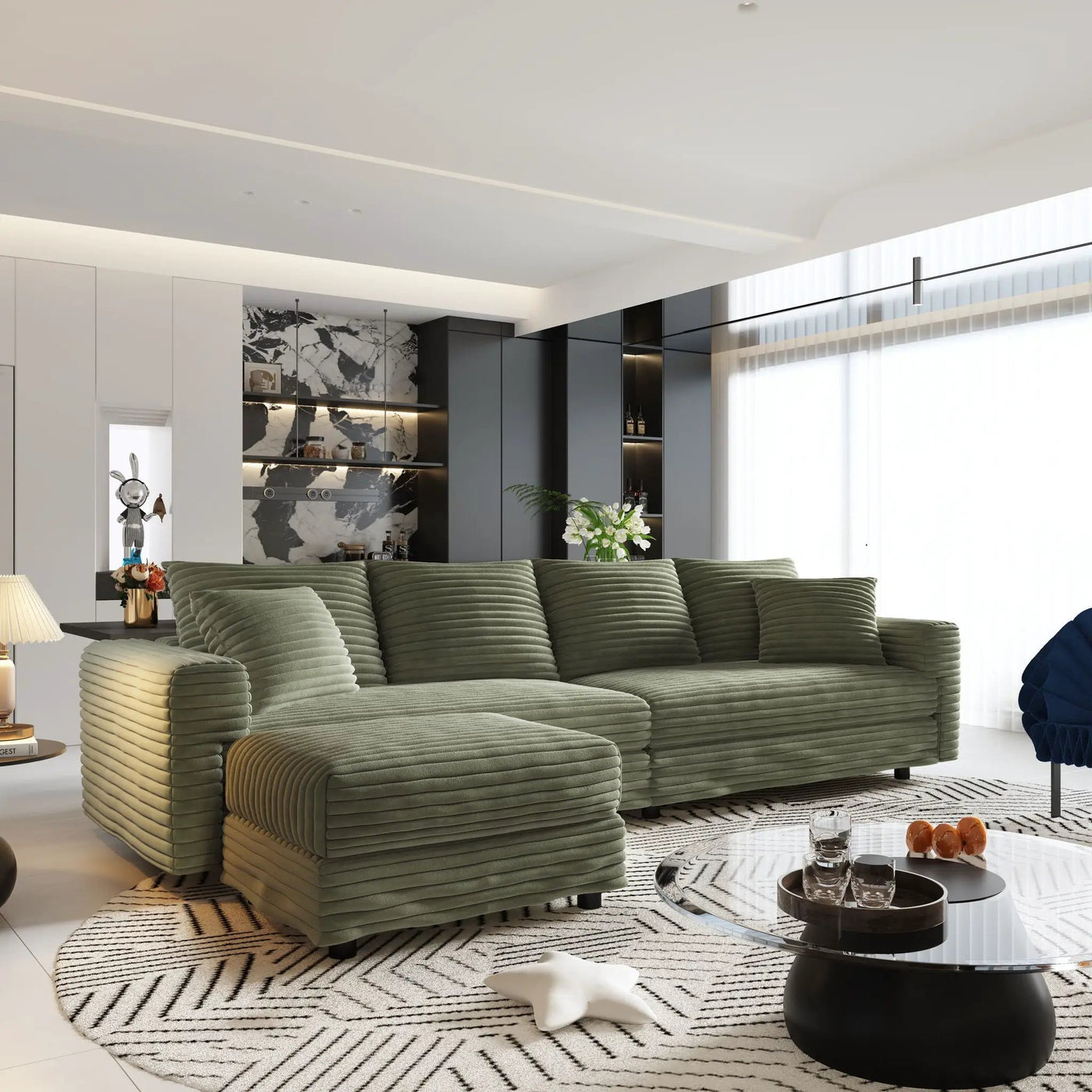 Modern Comfy Upholstered Sofa Cloud Couch & Deep Seat Couches by HouseOfZazla