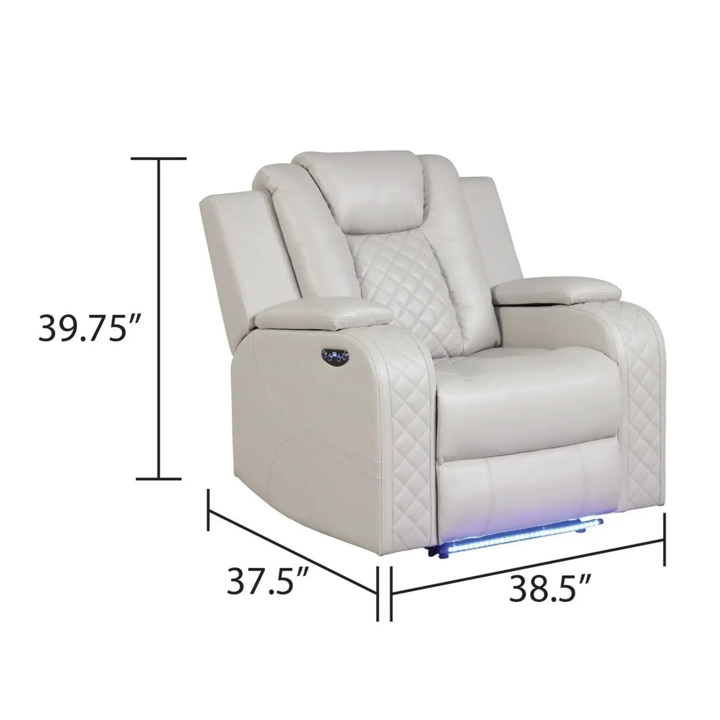 Benz - LED & Power Recliner Chair by Unique Piece Furniture
