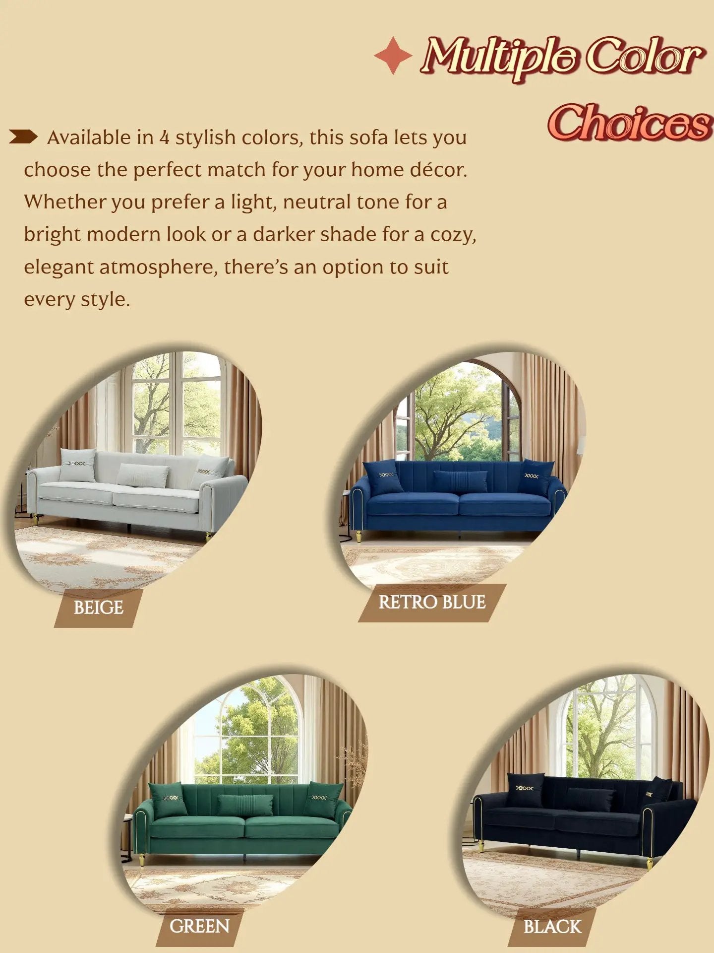FX-P11-BK 87.4 Inch Modern Sofa Couch for Living Room, 3 Seater Upholstered Sofa with Pillows by HouseOfZazla