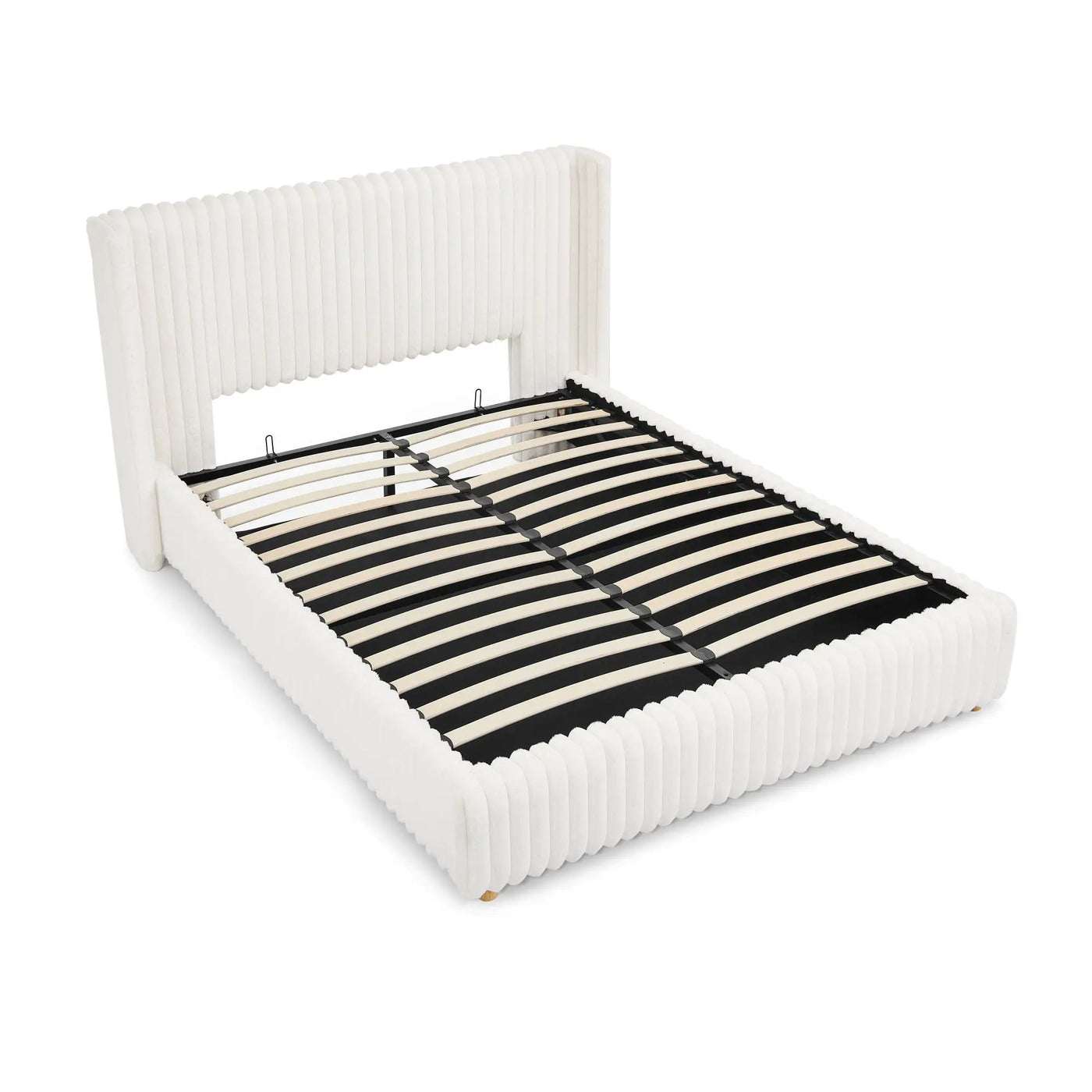Functional Vertical Striped Bed With Gas Lift Storage by HouseOfZazla