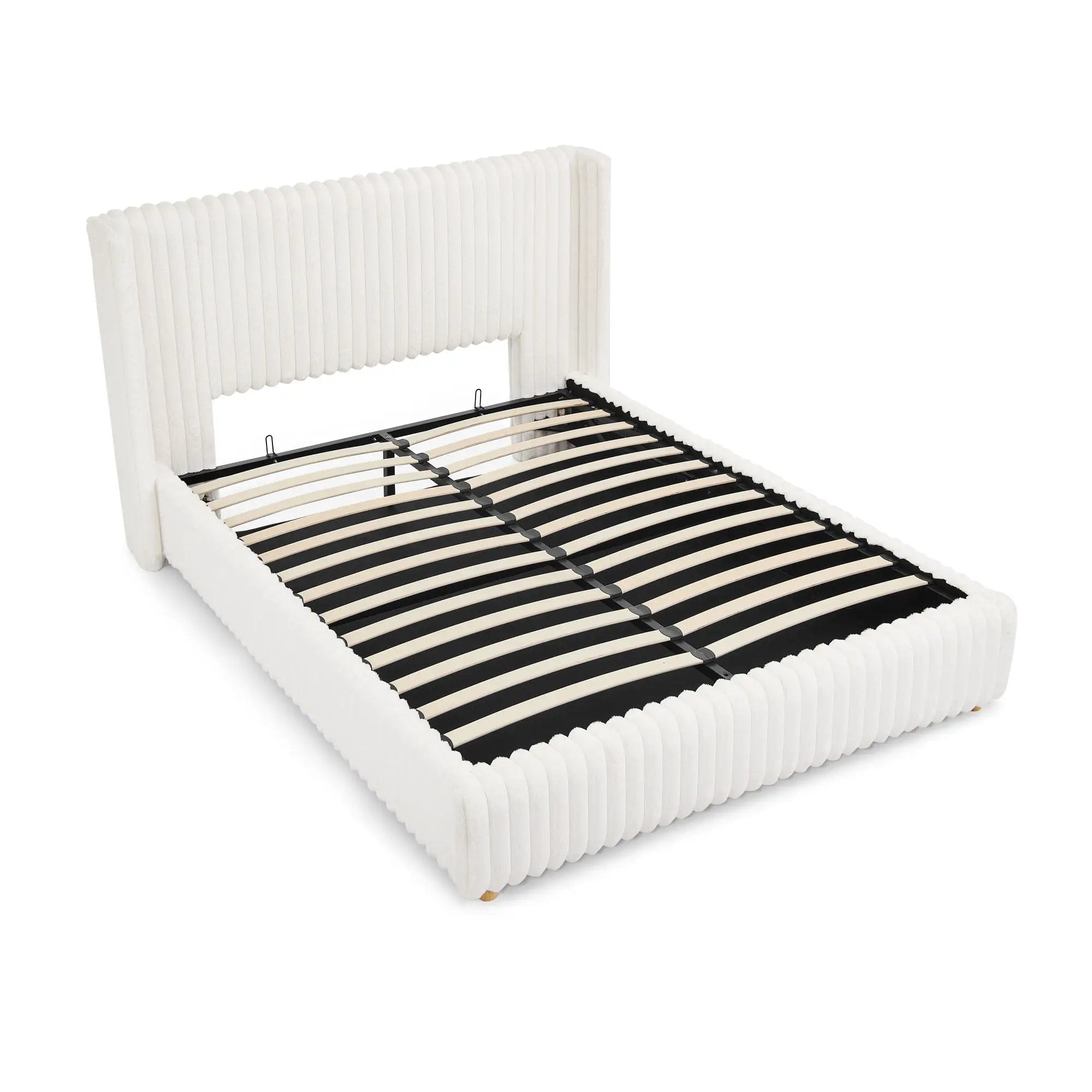 Functional Vertical Striped Bed With Gas Lift Storage