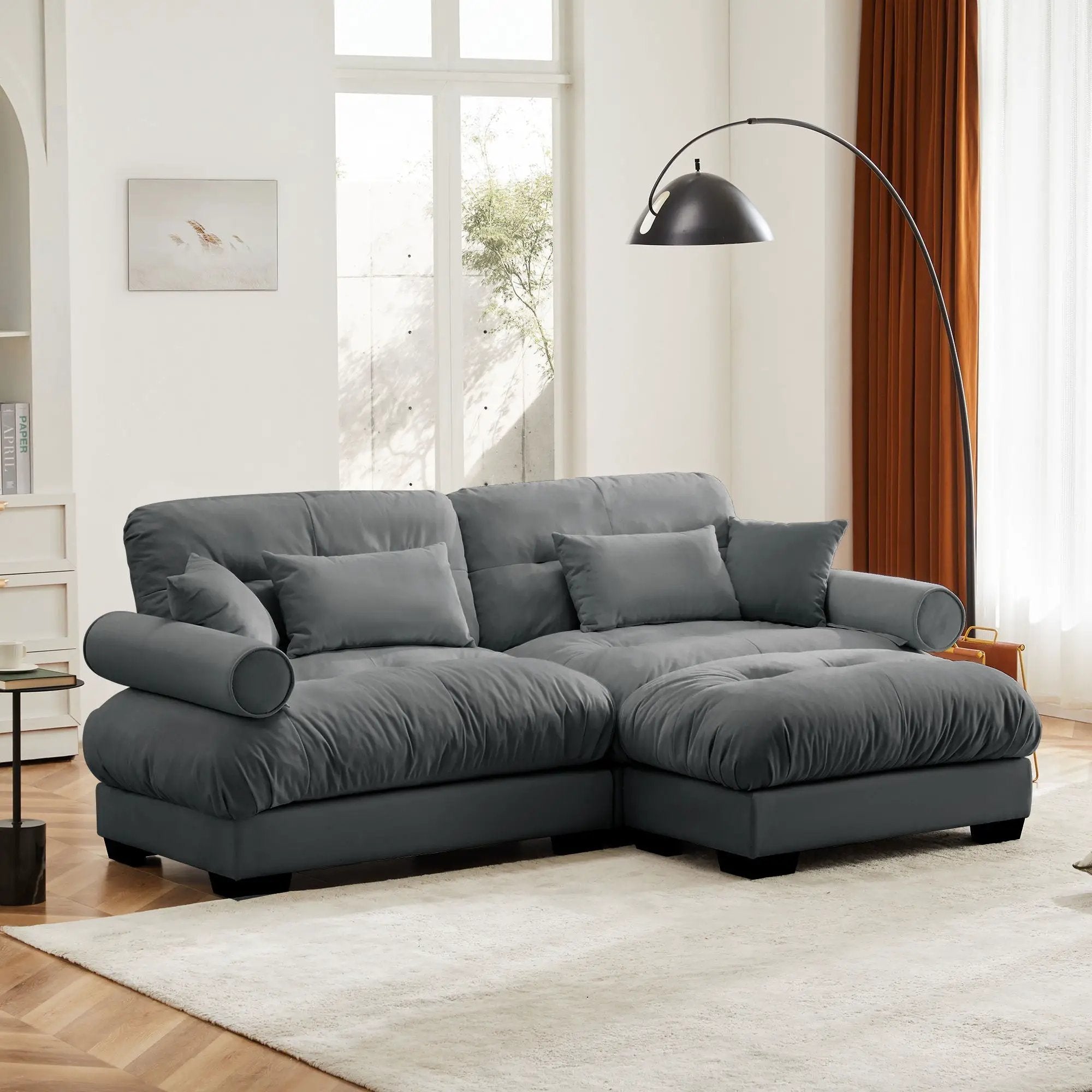 Super Comfort Oversized Modular Sectional Sofa With Movable Ottoman by HouseOfZazla