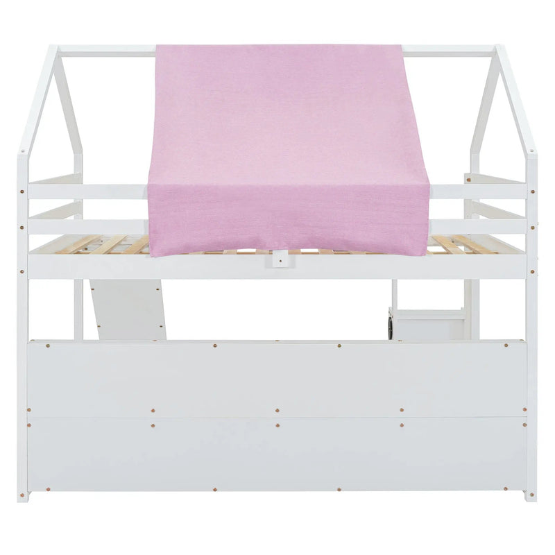 Loft Bed With House Shaped Frame And Tent by HouseOfZazla