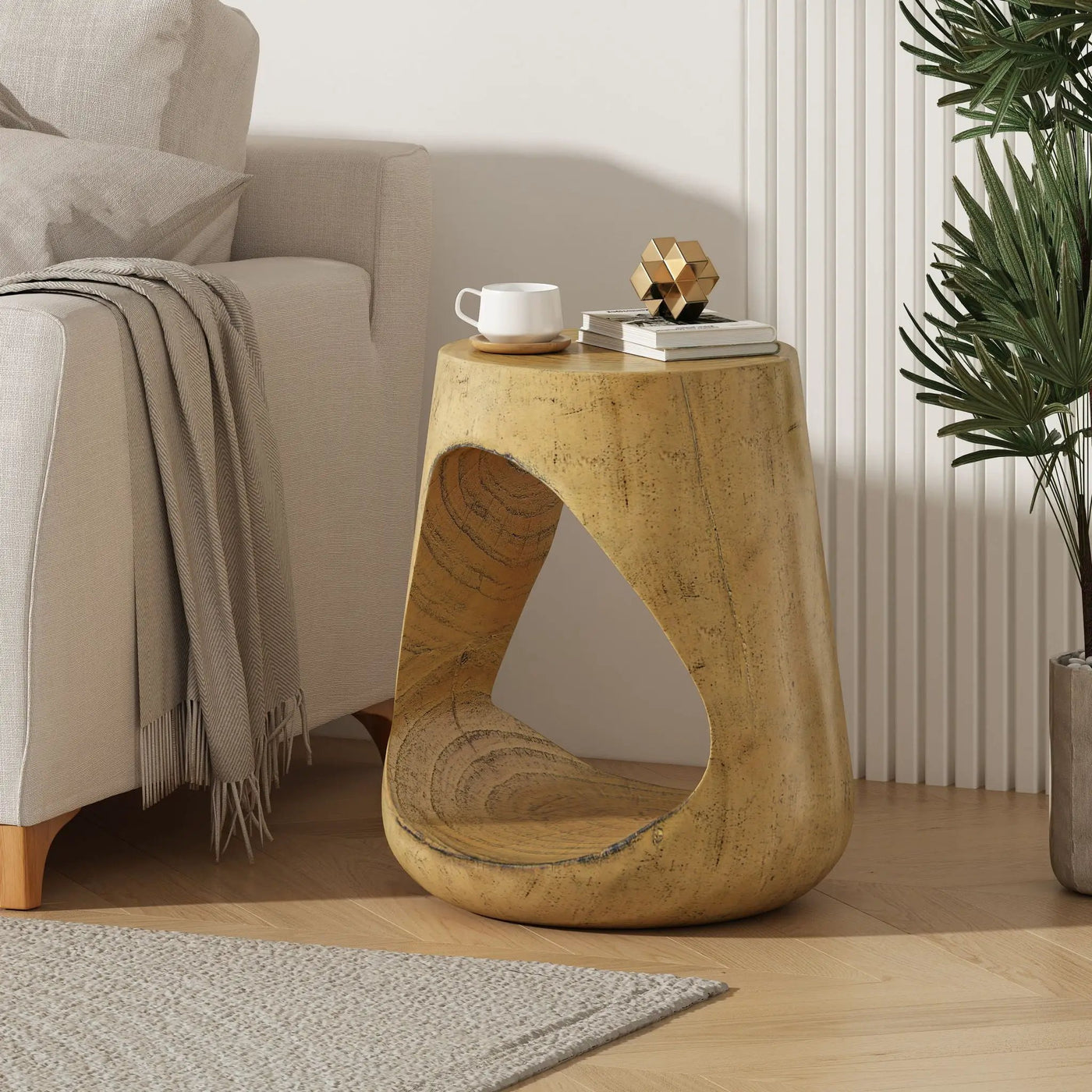 Hollow Side Table, Durable and Weather Resistant by HouseOfZazla