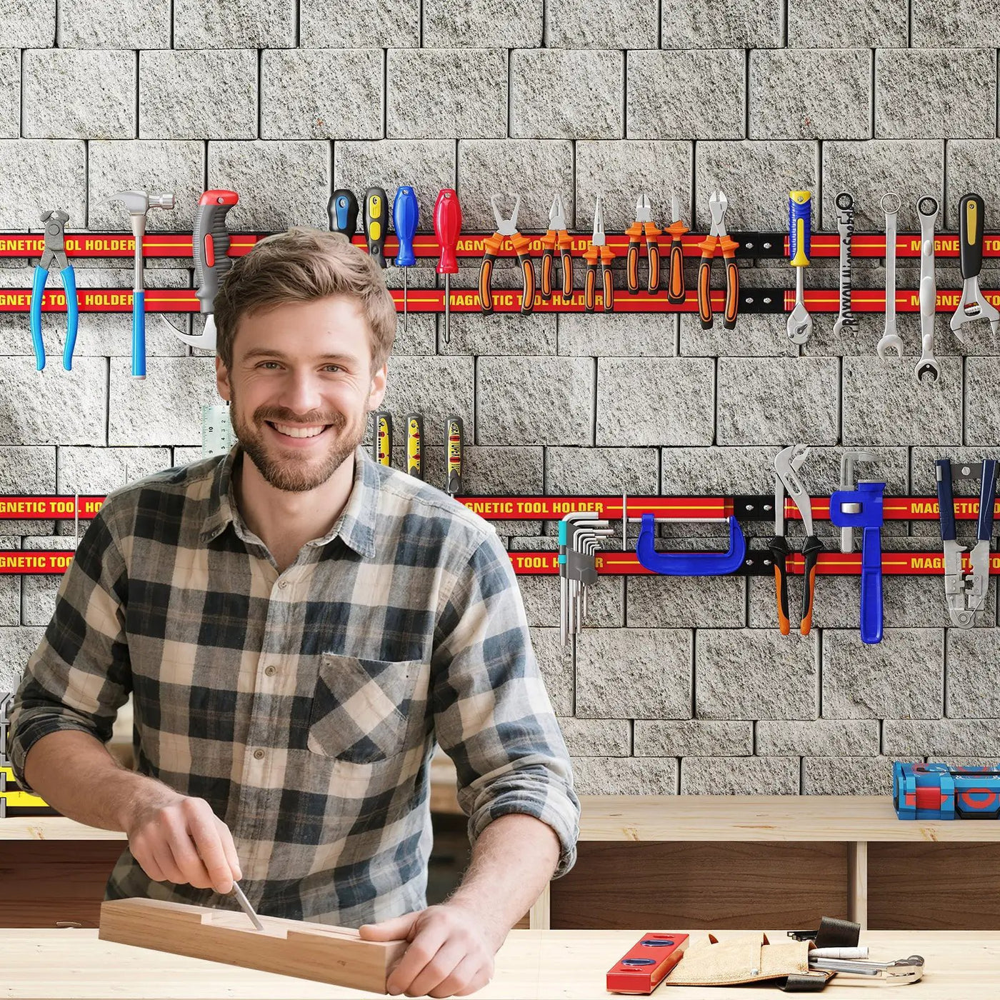18 Inch Magnetic Tool Holder Strip with Mounting Screws by DirectDeals