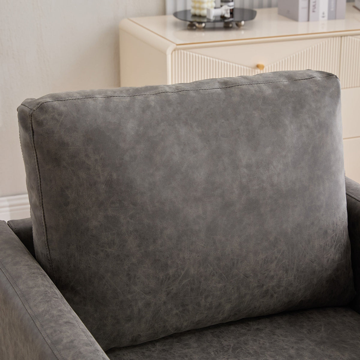 30.7"W Upholstered Square Swivel Accent Chair, photo 7 of 10