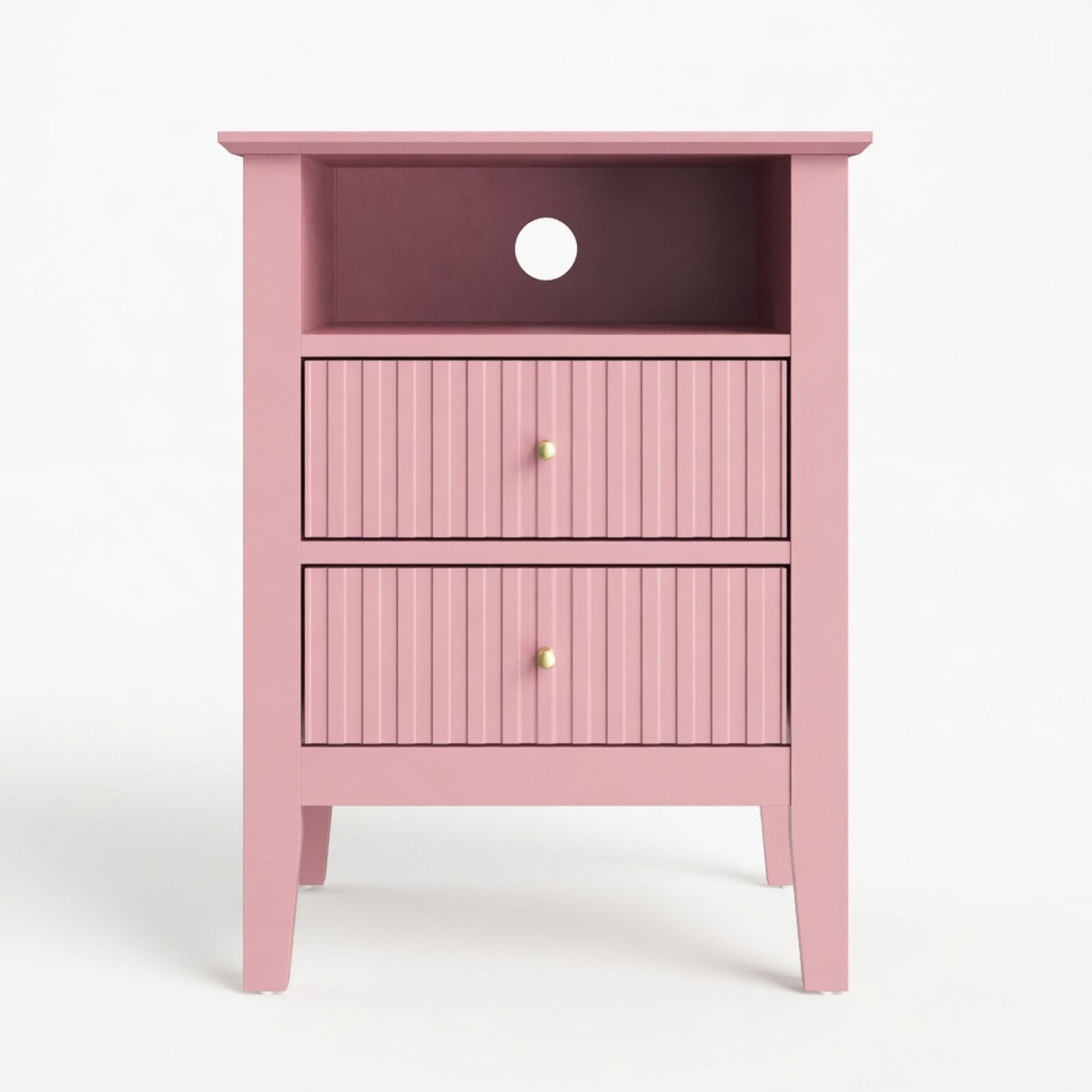 Fluted Nightstand With 2 Drawers by HouseOfZazla