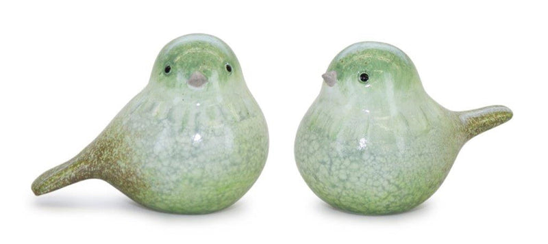 Green terra cotta bird figurine (set of 4), photo 2 of 2