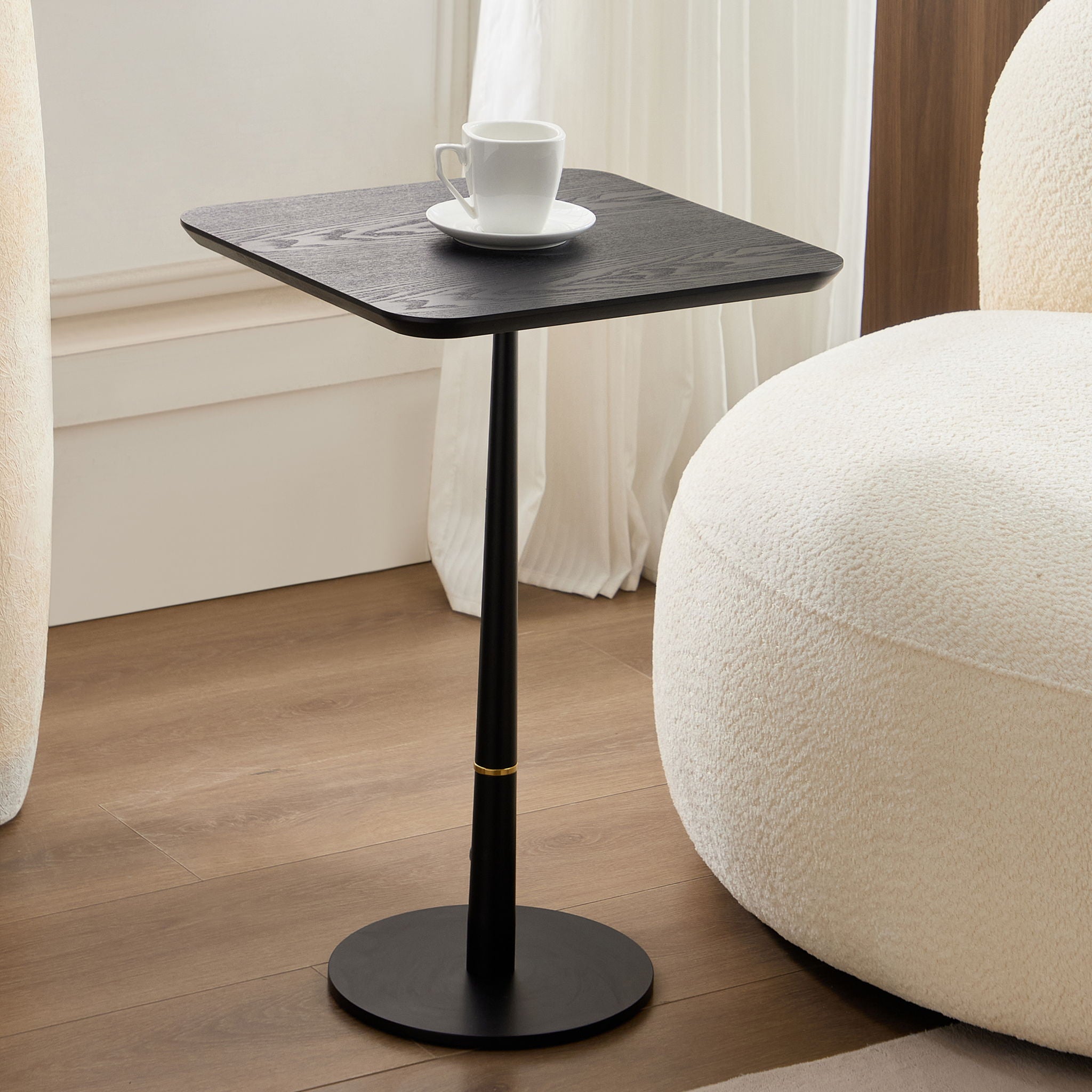 Modern Square Coffee Table And Computer Desk - Black / Gold by HouseOfZazla