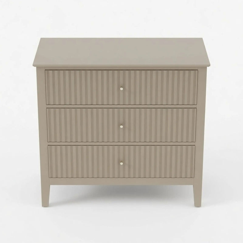 Fluted 3 Drawer Nightstand With Soft Close Slides by HouseOfZazla