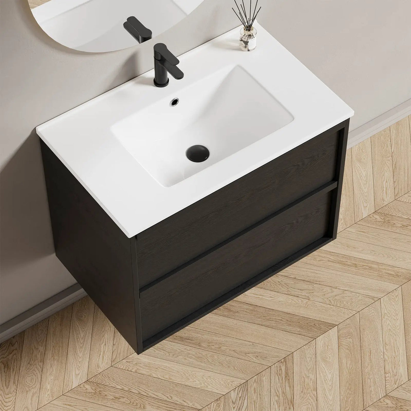 30 Inch Bathroom Vanity Cabinet With Ceramic Sink by HouseOfZazla