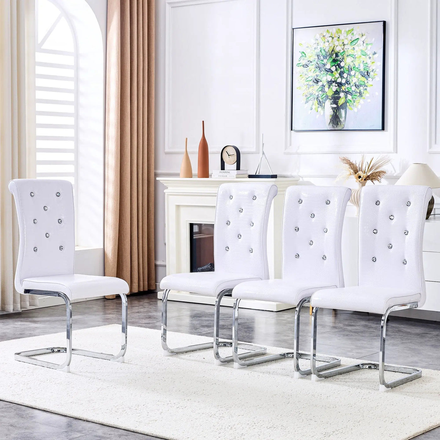 Elegant Design Upholstered Dining Chairs by HouseOfZazla