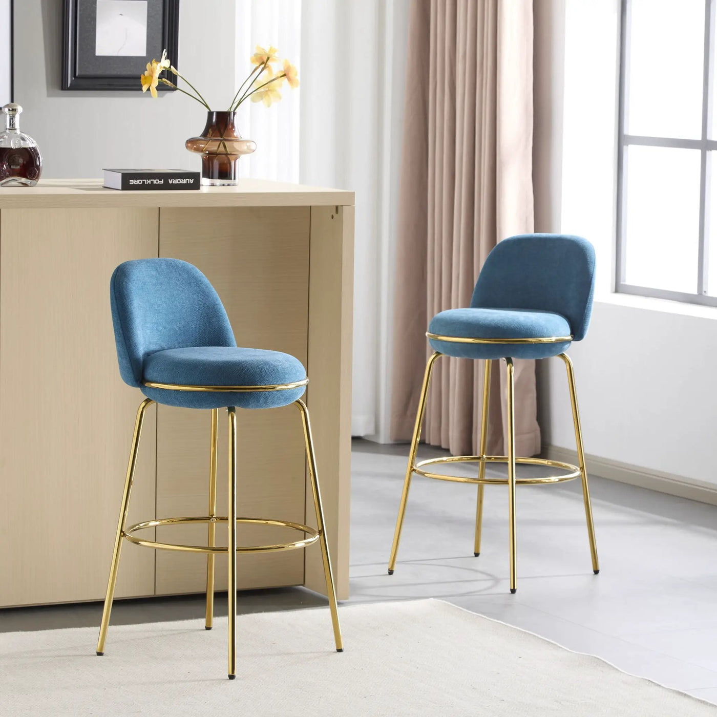 Rio Claro - Indoor Upholstered Barstool (Set of 2) by HouseOfZazla