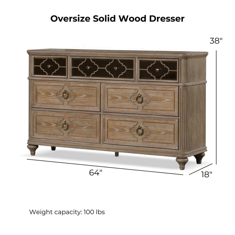 1 Piece Oak Dresser with Dovetail Drawers by HouseOfZazla