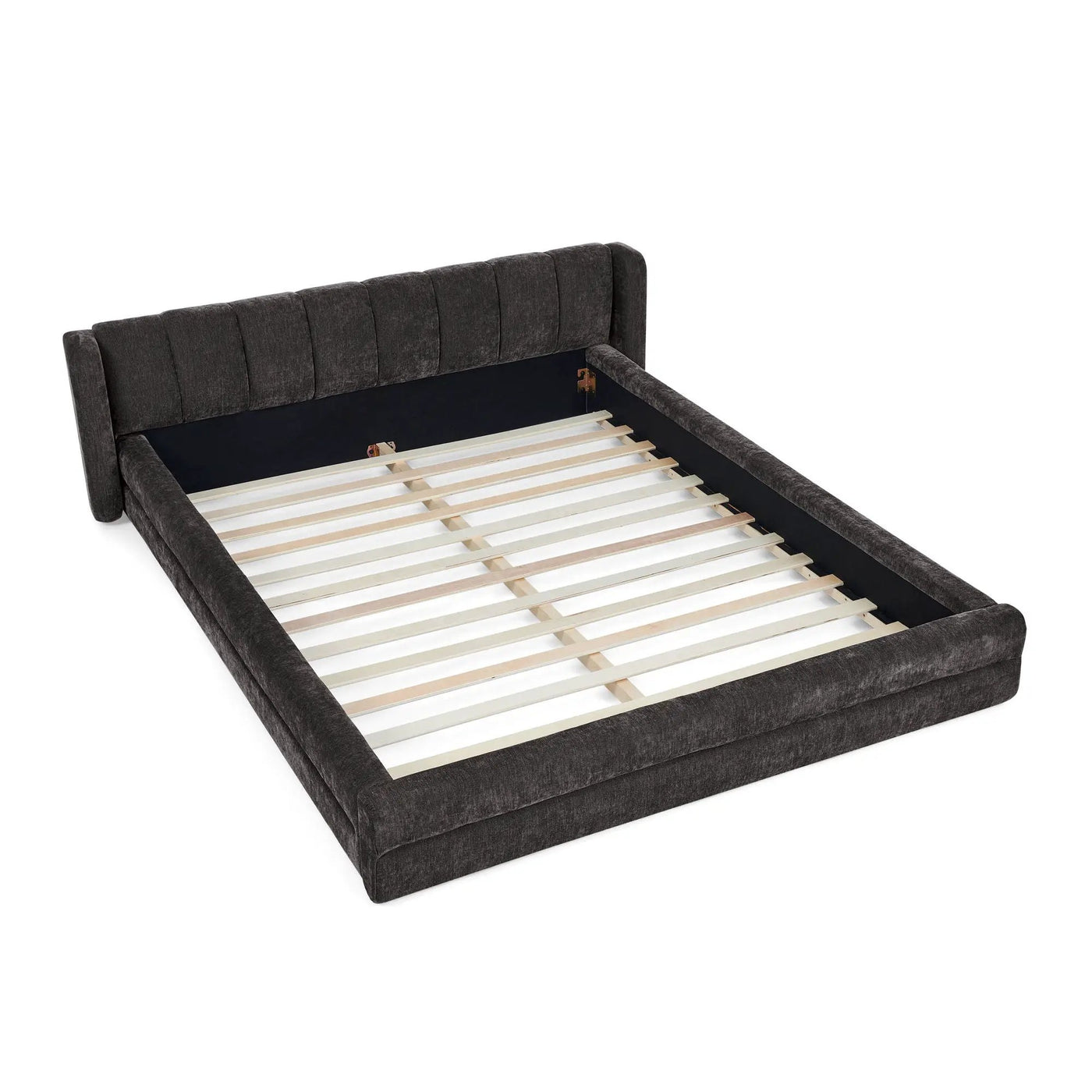 Modern Upholstered Bed Frame With Thick Fabric And Headboard by HouseOfZazla