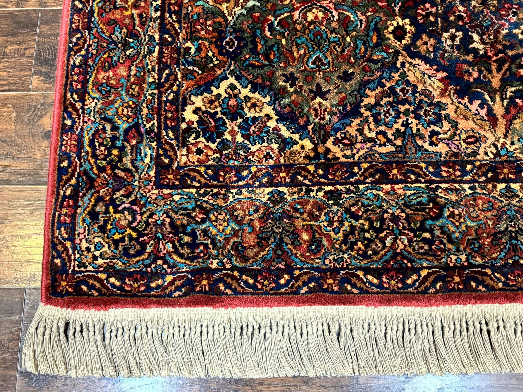 5.9 x 9 Karastan Rug Multicolor Panel Kirman #717, Original 700 Series, Wool by Jewel Rugs
