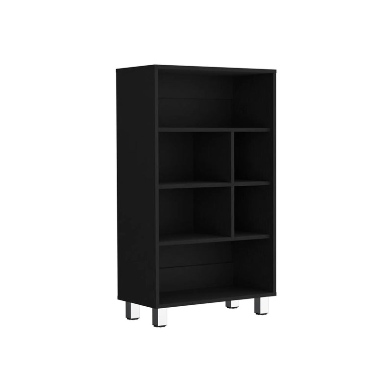 Bookcase, 6 Shelves, 4 Legs - Black by Unique Piece Furniture
