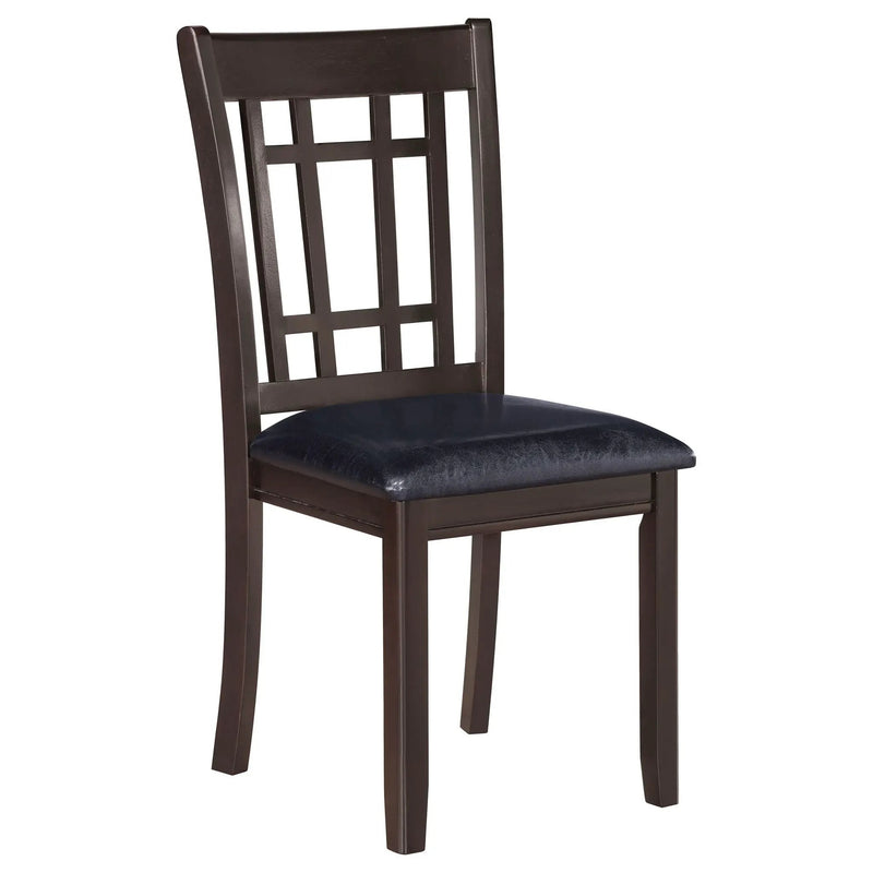 Lavon Wood Dining Side Chair Black and Espresso (Set of 2) by Unique Piece Furniture