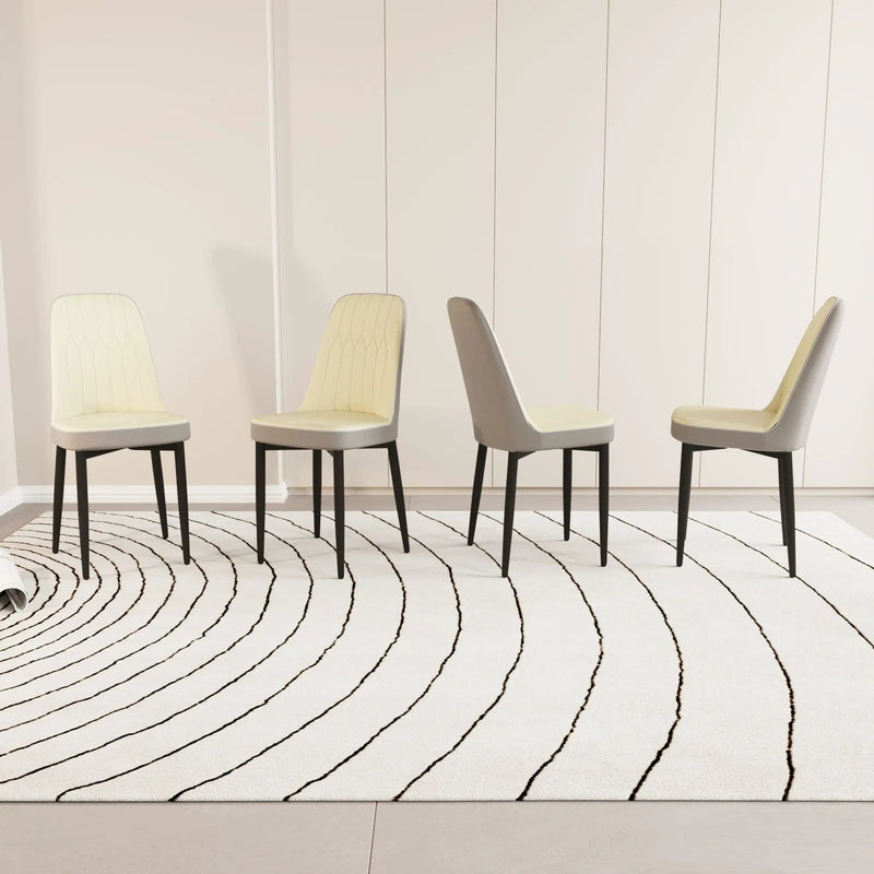 Modern Dining Chair With Cushions And Metal Legs by Unique Piece Furniture
