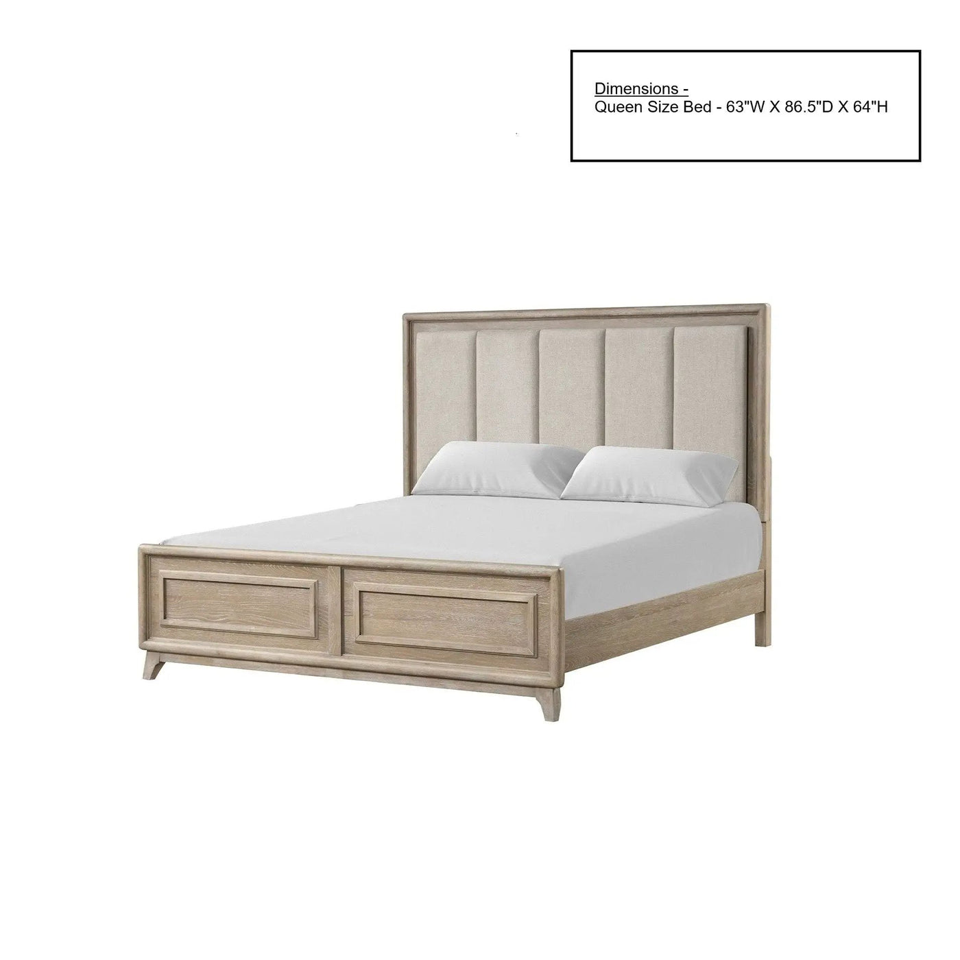 Contemporary Bed With Padded Headboard by HouseOfZazla