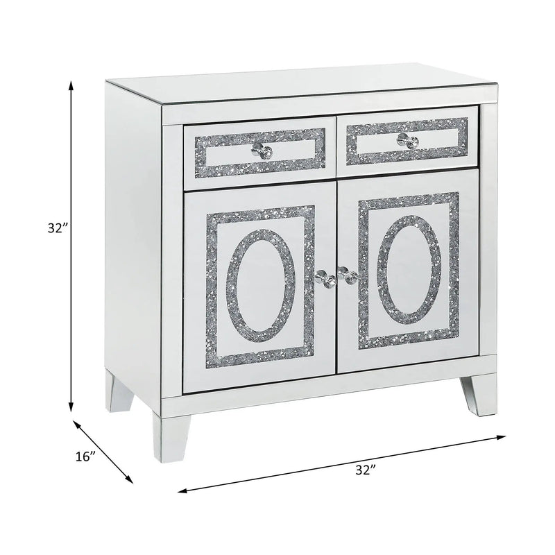 Noralie - Cabinet - Mirrored & Faux Diamonds by Unique Piece Furniture