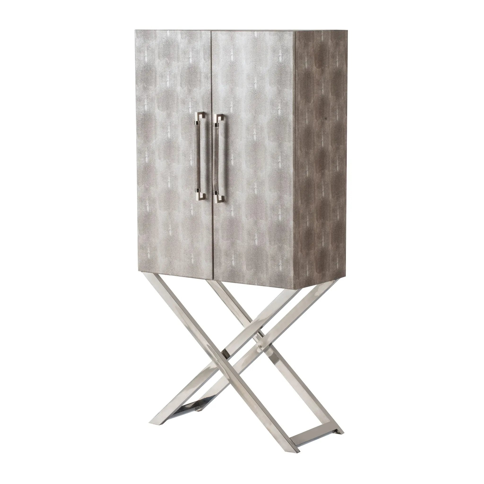 Cabinet - Silver - Faux Leather by HouseOfZazla
