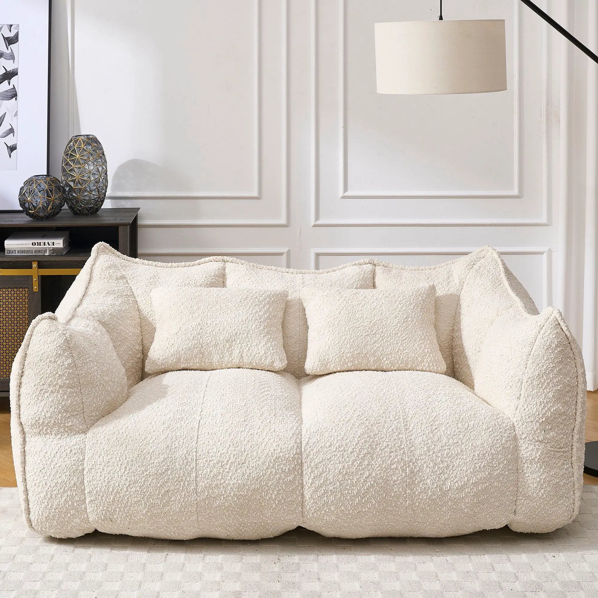 Comfortable Dual Beanbag Chair With High Resilience Foam Core For 2 People by HouseOfZazla