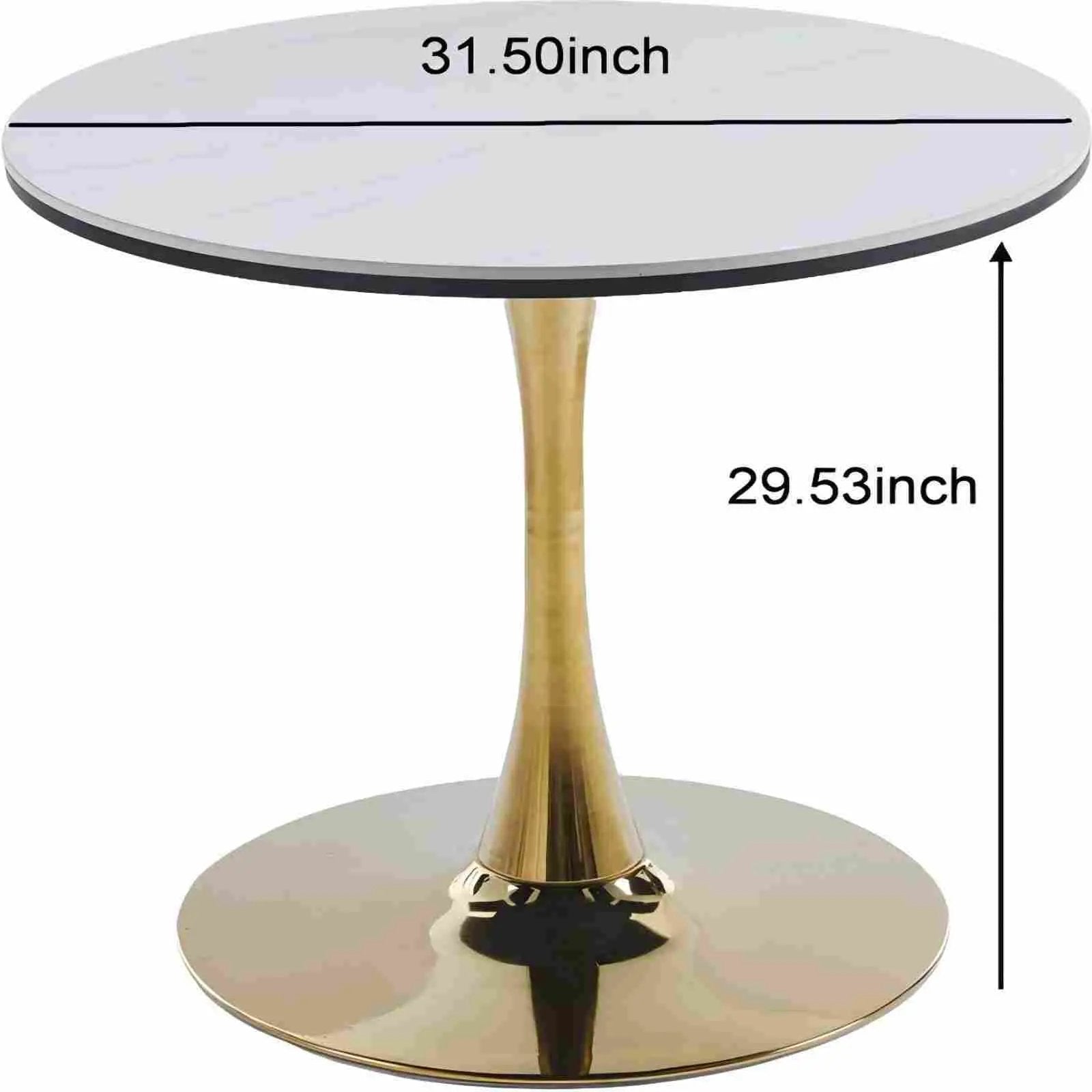 Tulip Table Mid-Century Dining Table With Round Table Top, Pedestal Dining Table, End Table Leisure Coffee Table by Unique Piece Furniture